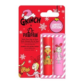 Dr.PAWPAW x The Grinch Peach Pink and Ultimate Red Balm Duo 2 x 4g, Tinted Pawpaw Lip Care Set, Vegan Hydrating and Nourishing Balms, Stocking Stuffer Gift Set