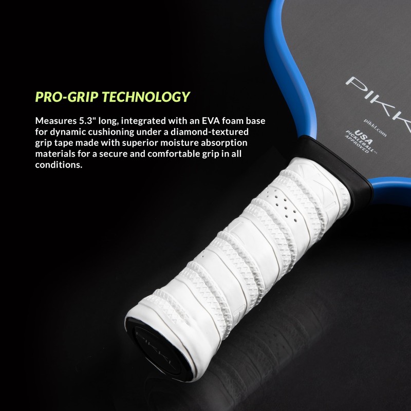 PIKKL VantagePro Carbon Fiber Pickleball Paddle (Blue, 16 mm)