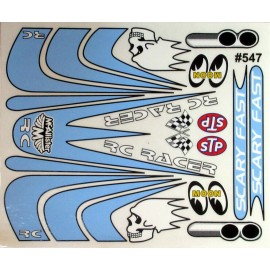 no brand RC Car Decals, 1/10th Blue Zoomie Detail Decals, Late Models, Street Stock  #547