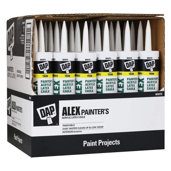 DAP Alex Painter's Acrylic Latex Caulk, White, 10.1 Oz 30 Pack (7079818670)