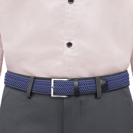 Cinturón elástico para hombres, cinturón de malla tejida elástico, pantalones de caza de golf de ocio jeans