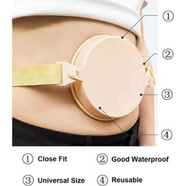 Ostomy Supplies, Ostomy-Waterproof Bath Cover, Ostomy Shower Cover with Adjustable Belt