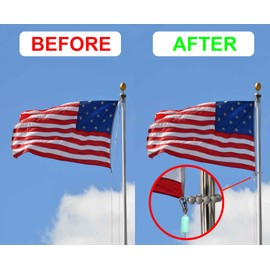 Stainless Steel Flag Tether，Flag Weights for Bottom of Flag, Flag Weights for Wind and Flag Pole kit（Gray）