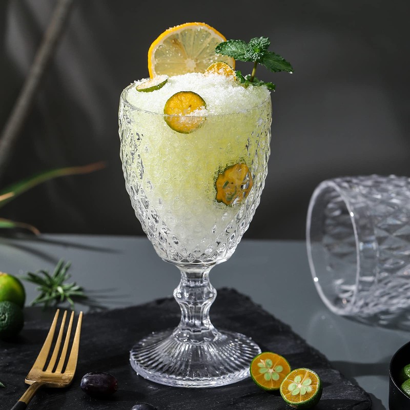 G Iced Tea Goblet Glasses Set of 6 (Clear)