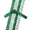 Gebrüder Bertels Froebel Stars, Paper Strips Green/White/Gold Lacquered, 48 Strips,
