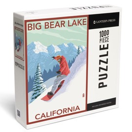 Big Bear Lake, California, Snowboarder (1000 Piece Puzzle, Challenging Jigsaw Puzzle for Adults, Made in USA)