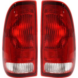 Evan-Fischer Tail Light Lens and Housing Compatible with 1997-2003 Ford F-150 Styleside Set of 2 Passenger and Driver Side