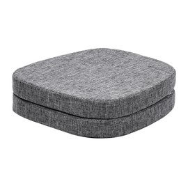 baibu 14x14 Memory Foam Metal Chair Cushions Set of 2, Dual-Layer Design Non-Slip Metal Dining Chair Pads Kitchen Seat Cushion with Machine Washable Cover, Grey