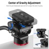 NEEWER Tripod Fluid Head Pan Tilt Head with Quick Release