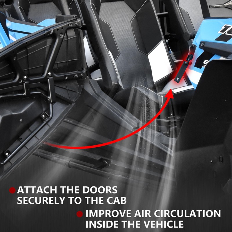 SAUTVS Door Latches for Polaris RZR, Rust-proof 4.5" Easy Latches