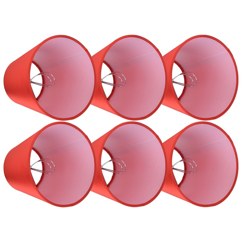 6PCS E14 Lamp Shade Fabric Lampshade Table Lamp Ceiling Lamp