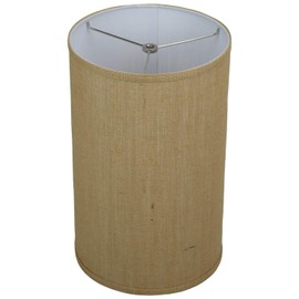 FenchelShades.com 10" Top Diameter x 10" Bottom Diameter 16" Height Fabric Drum Lampshade Spider Attachment (Burlap Natural)