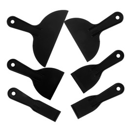 TEHAUX 6pcs Wallpaper Scraper Tool Set Flexible Plastic Scraper for Wall Decals Car Film Crafts Durable Safe Wallpaper Cleaning Tools with Various for