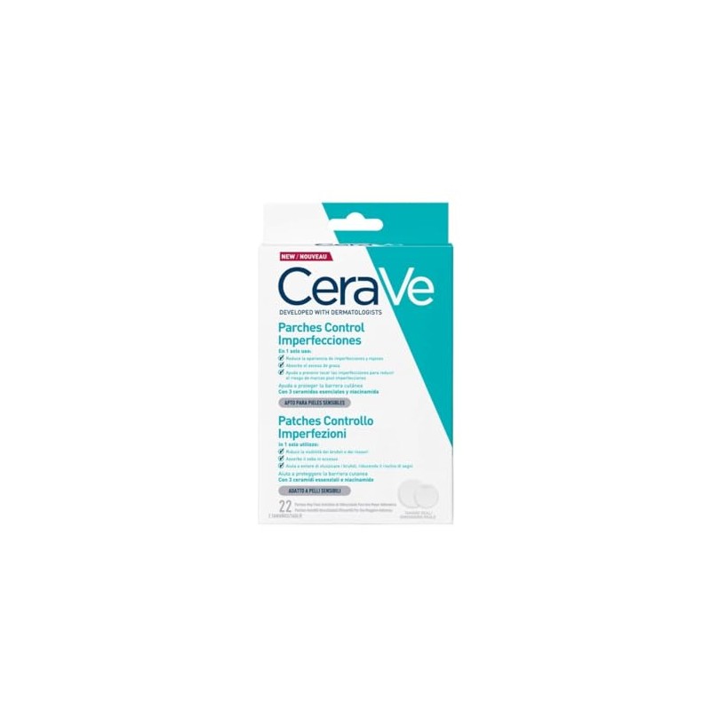CeraVe Parches Anti Imperfecciones, Transparentes e Invisibles Sobre la Piel