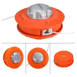 Cabezal Universal Metalica Acceso Para Desmalezadora Césped Naranja