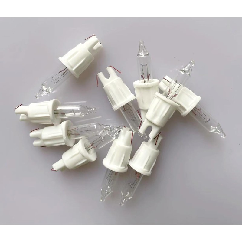 ShuoHui Clear 12 Volt Mini Christmas Replacement Bulbs for Incandescent