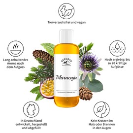 BERGBAD 250 ml Sauna Infusion Passion Fruit, Soothing, Refreshing Sauna Infusion without Alcohol - No Hazardous Goods, Perfect for Travel or Sensitive Such as Home Sauna Environment as Non-flammable