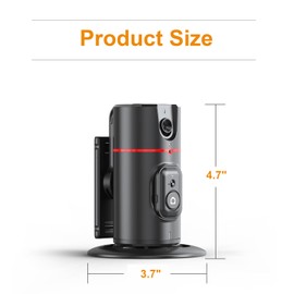 FUNTELL Auto Face Tracking Phone Holder with Remote Control, Foldable 360° Rotation Face Tracking Tripod, No App Required, Gesture Control, Phone Tracking Tripod for Live Vlog, Video Call