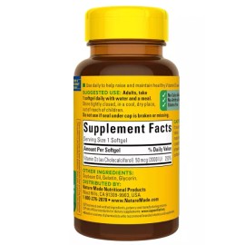 Undisclosed Nature Made Vitamin D3 2000 IU (50 mcg)90 Softgels, 90 Day Supply