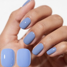 AHAMIOU 10ML Gel Nail Polish Pure Sheer High Gloss Soak Off Gel Polish UV/LED Cure Easy Apply Non-Toxic Nail Art Manicure Salon DIY at Home for Women,Baby Blue