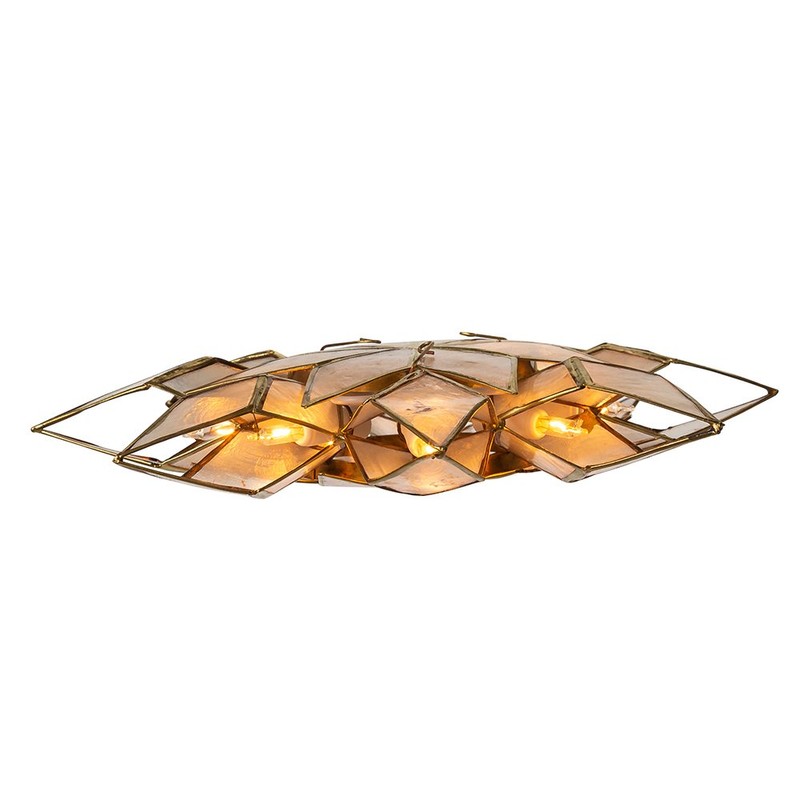 Kurt Adler 8.5-Inch Capiz Star Tree Topper with 10 Clear