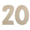Kleenes Traumhandel Wooden Number 20 - Decorative Poplar Plywood Birthday