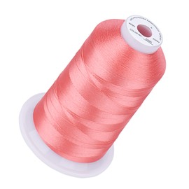 Simthread Embroidery Thread Md Coral Pink S090 5500 Yards, 40wt 100% Polyester for Brother, Babylock, Janome, Singer, Pfaff, Husqvarna, Bernina Machine