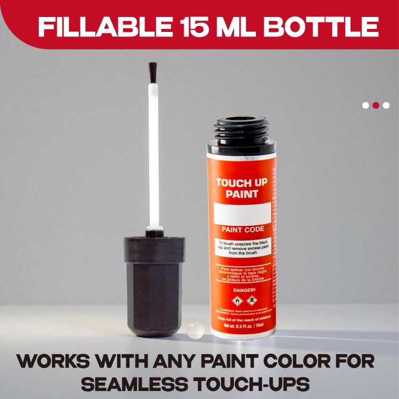 15ml Fillable Aluminum Touch Up Paint Bottles with Brush –