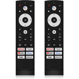 2 Pack Replacement Remote for Hisense Google TV (2020-2025 Models) - Compatible with UHD 4K/ULED/Mini-LED Smart TVs | No Voice Control