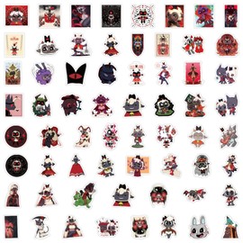 60pcs Cult of The Lamb Stickers for Teens Laptops,Cute Funny Cartoon Game Stickers Vinyl Waterproof Decals for Kids Computer Skateboard Water Bottle Suitcase Bumper Phone