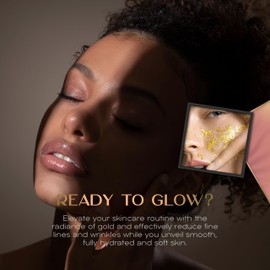 BRUUN 24K Gold Leaves - A (Pack of 30) Gold Sheets with 1 24K Gold Peel off Jelly Mask Pack including 1 Facial Serum - A Perfect and Unique Skin and Body Care Kit for Women, Girls and Mom