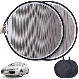 Homaisson 2 Pack Car Dent Detection Board with Storage Bag, 32 inch Striped Light Reflector Board, Flexible Foldable Dent Panel, Dent Fix Tool for Vehicle Door Scratch