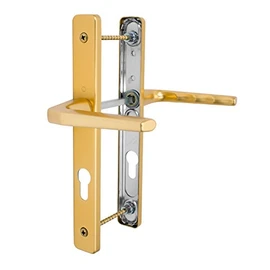 UPVC Door Handle Hoppe Ferco 70mm 70PZ 200mm Fixings Double Glazing Pair Set Colour: Satin Gold