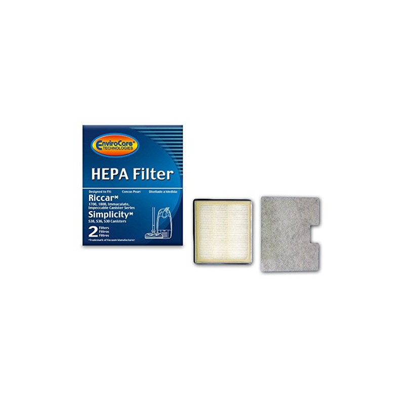 EnviroCare Replacement HEPA Vacuum Cleaner Filter Designed to Fit Riccar
