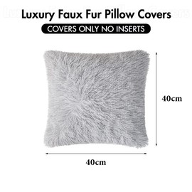 Soft Faux Fur Throw Pillow Covers Pack of 2 Peach Blush Plush Decorative Tie Dye Pink Throw Girls Pillow Covers Cute Cushion Cases Pillowcases for Sofa Couch Decor Room Bedroom Colorful 16" 16" White