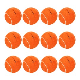sourcing map 12 Pcs Precut Walkers Tennis Balls, Universal Precut Glide Ball Walkers Accessories Glides for Furniture Legs and Floor Protection, Orange