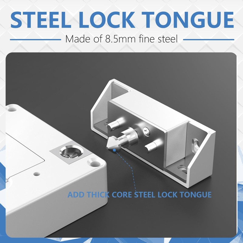 Smart Cabinet Lock, Electronic Cabinet Lock with Card, Hole-Free Invisible