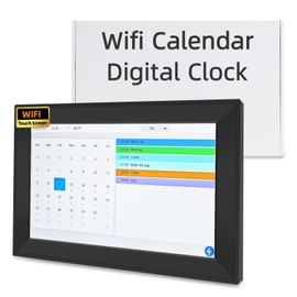 YUYIALARM WIFI 10.1 Inch Digital Calendar Chore Chart, Smart Touchscreen Electronic Calendar Family Planner for Scheduling/Organizing/Reminders (Black)