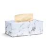 Marble Ink Pattern Leather Tissue Box Holder - Waterproof Rectangular
