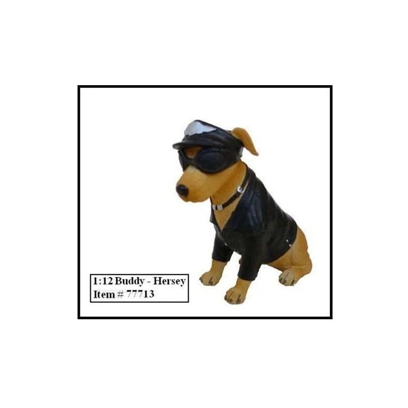 DCD Biker's Dog Buddy Hersey 1:12 Minifigure by American Diorama