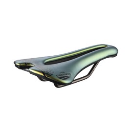 Selle San Marco ASPIDE Short Racing Bike Saddle, Road Bike Saddle, Lightweight, Anatomical Hole, Xsilite Frame - Size L3, Iridescent Gold