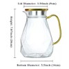 Jitejoe Glass Pitcher 61oz Large Carafe with Lid Easy Clean