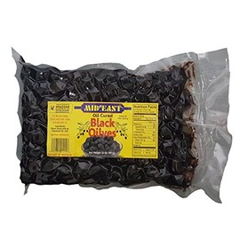 Mid East Oil Cured Moroccan Black Olives 32oz (907g) (1 Pack)