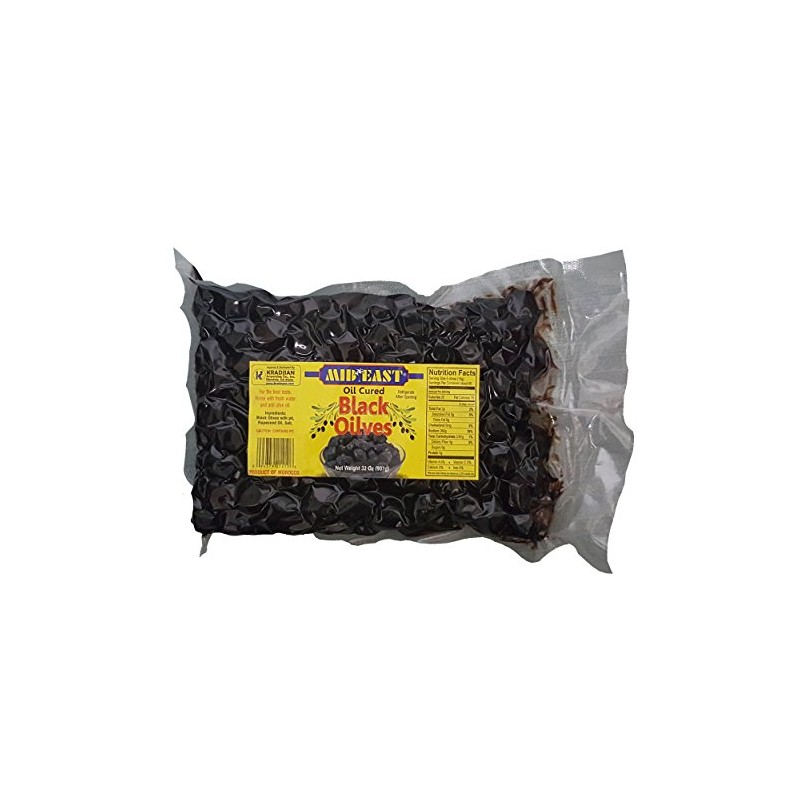 Mid East Oil Cured Moroccan Black Olives 32oz (907g) (1