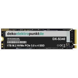 dekoelektropunktde 1TB M.2 NVMe Gen3 SSD Festplatte passend für MSI PRO Z690-A DDR4 Mainboard, Alternatives Ersatzteil 2280 PCIe 3.0 x 4
