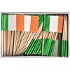 2500 Miniature Ireland Toothpick Flags, Small Mini Irish Flag Cupcake Toothpicks or Cocktail Sticks & Picks (25 Boxes)