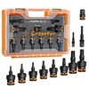 Crosstar 11PCs 3/8" & 1/2" Drive Impact Torx Swivel Socket