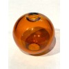 Globe New: Old Stock Hand Blown 3" Diameter Amber Glass