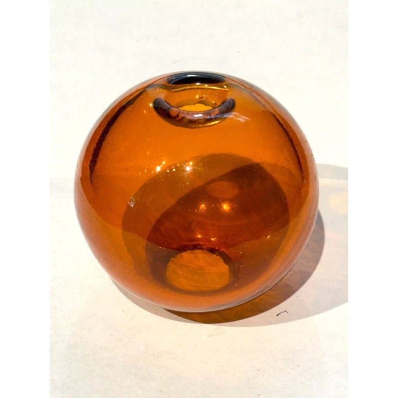 Globe New: Old Stock Hand Blown 3" Diameter Amber Glass