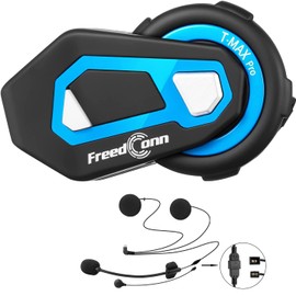 FreedConn TMAX-Pro Incom, Intercom, 6 People Simultaneous Calling, FM Radio, Motorcycle Incom, Music Sharing, Bluetooth Incom, Music Sharing, Smartphone Music Playback, Siri Compatible, IP65